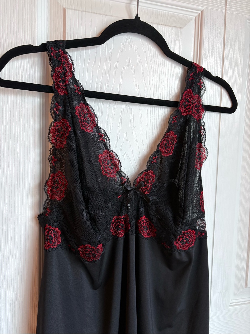Torrid Sexy Lingerie Black Chemise Nightgown Mesh Embroidered Floral Size 2